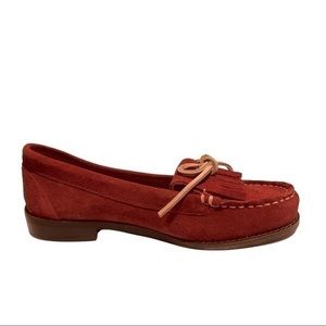 NWOB Lucky Brand Cranberry Suede Kenna Loafer